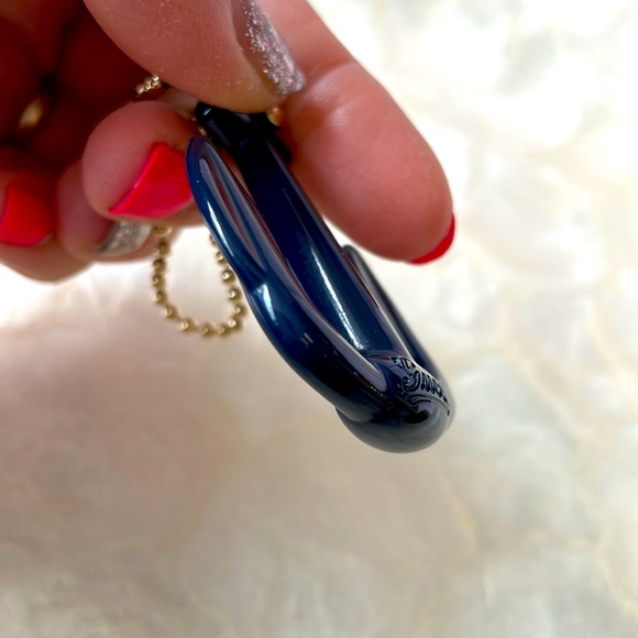 Gucci Anchor Bag Key Charm Patent Leather Blue/Navy 2.5"H x 2"L - Picture 5 of 6